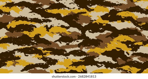 Camouflage Background Seamless Pattern Vector Illustration Design.