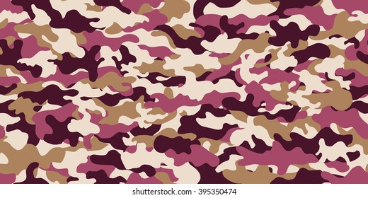 Camouflage background. Seamless pattern. Vector.