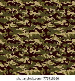 Camouflage background. Seamless pattern. Vector.