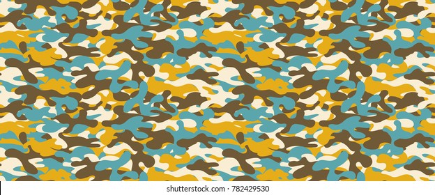 Camouflage background. Seamless pattern. Vector.