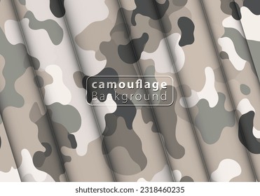 Camouflage background textile uniform vector image