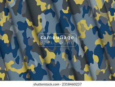 Camouflage background textile uniform vector image