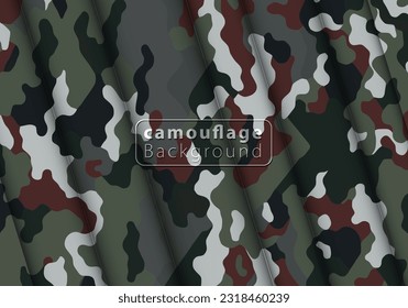 Camouflage background textile uniform vector image