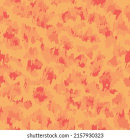 Camouflage Background Vibrant Seamless Fashion Vector Print. Magenta Seamless Summer Graphic Backdrop. Orange Repeated Grunge Vector Shapes. Yellow  Seamless Pattern.