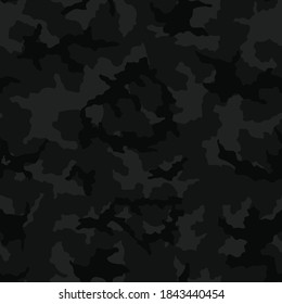 
Vector de fondo negro de camuflaje plantilla de estilo clásico de moda para impresión. Patrón de calle.