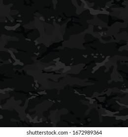 Camouflage Black Seamless Pattern Military Texture Stock Vector (Royalty  Free) 1672989364 | Shutterstock