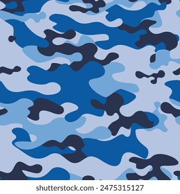 
camouflage blue background light pattern vector illustration