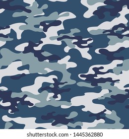 camouflage blue pattern seamless vector pattern print