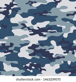 
camouflage blue pattern seamless vector print for clothing and fabrics