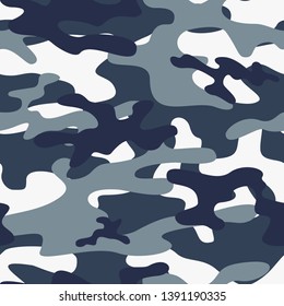 camouflage blue seamless vector background