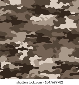 
Camouflage of brown spots. Seamless pattern. Military abstract background. Print on fabric