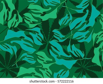 Camouflage cannabis leaf 