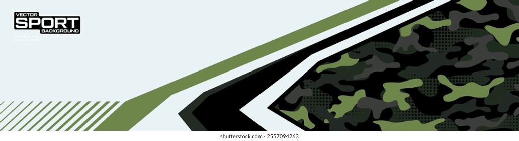 Camouflage car background design, abstract army motif for vehicle and sports car vinyl wrap, racing car, jersey, rally, and adventure.