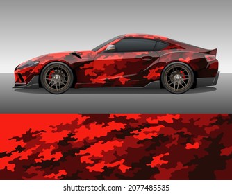 Camouflage car texture template for vinyl wrap and decal print. Classic camo military ornament. svg