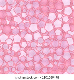 Camouflage cheerful pattern. Seamless chaotic texture. Multicolored pentagons. Fine mesh.