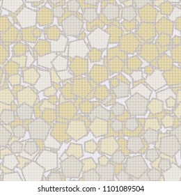 Camouflage cheerful pattern. Seamless chaotic texture. Multicolored pentagons. Fine mesh.
