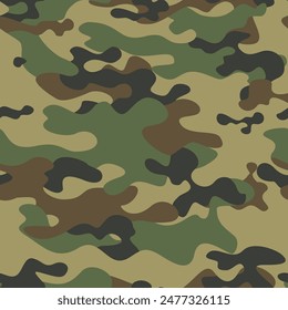 
patrón clásico de camuflaje, textura militar de Vector