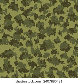 Camouflage Clothes Green Camouflage Seamless Pattern. Beige Repeated Halftone Graphic Texture. Black Seamless Soldier Vector Wallpaper. Brown Repeated War Graphic Pattern. Camoflage