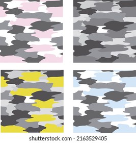 Camouflage design suitable for printing