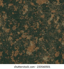 Camouflage digital seamless pattern in vector
