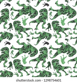 Camouflage dinosaur vector illustration pattern background texture 