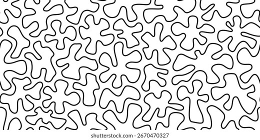 Camuflaje Doodle Patrón sin fisuras Onda de flores Agua del océano