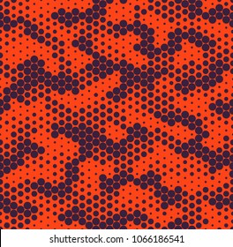 Camouflage
dotted seamless pattern. Abstract vector digital texture background.