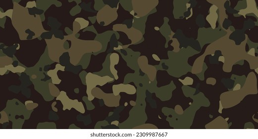 Camouflage endless pattern green tones