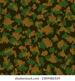Camouflage Fabric Black Camouflage Seamless Pattern. Khaki Repeated Soldier Graphic Backdrop. Beige Repeated Camo Vector Clouds. Brown Seamless Army Vector Texture. Camoflage