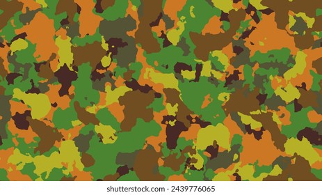 Camouflage fashion khaki seamless pattern. Green abstract army background. Military wallpaper. Urban city camo illustration for fabric, textile or prints - Vector