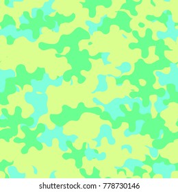 Camouflage fashion pattern seamless background. Abstract fun animal military camouflage. Seamless pattern for party, dress, shirt, children fashion cloth textile. Colorful modern style. Vector eps8