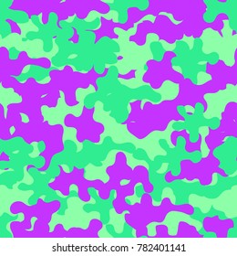 Camouflage fashion pattern seamless background. Abstract fun animal military camouflage. Seamless pattern for party, dress, shirt, children fashion cloth textile. Colorful modern style. Vector eps8