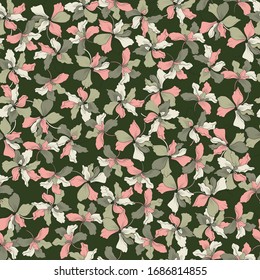 camouflage flower print seamless pattern