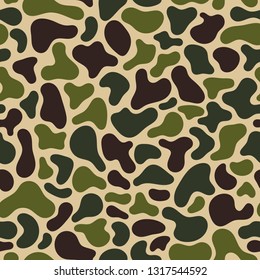 Camouflage Fluid simple pattern. Geometric Seamless pattern. Abstract vector illustration with geometric elements, shapes.