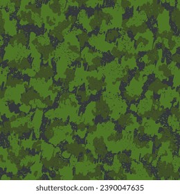 Camouflage Forest Khaki Camouflage Seamless Pattern. Beige Seamless Artistic Vector Pattern. Black Repeated Army Vector Clouds. Green Repeated Monochrome Graphic Background. Camoflage