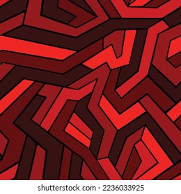 Camouflage geometric mosaic seamless pattern. Abstract modern endless striped military chaotic texture for fabric and fashion textile print. Vector background.