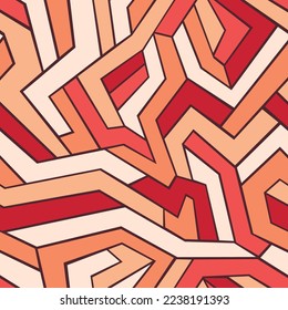 Patrón de mosaico geométrico sin soldadura de camuflaje. Resumen de textura caótica militar a rayas sin fin moderna para tela y estampado textil de moda. Fondo vectorial.