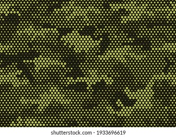 Camouflage Geometric Seamless Pattern. Abstract Camo. Modern Military Texture. Print On Fabric And Clothing. Background On Textiles For Hunting And Fishing. Vector Illustration