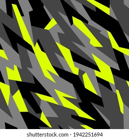 Patrón geométrico sin soldadura de camuflaje. Resumen de la textura moderna e interminable de camo militar para tela y envolver de vinilo. Fondo vectorial.