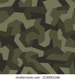 Camouflage geometric seamless pattern. Abstract modern endless camo texture with polygonal spots. Fabric and fashion textile print vector background.
