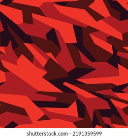 Camouflage geometric seamless pattern. Abstract modern endless military texture for fabric and fashion textile print. Vector background.