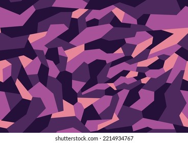 Camouflage geometric seamless pattern. Abstract modern military camo background of polygons for fabric textile and vinyl wrap print. Vector illustration.