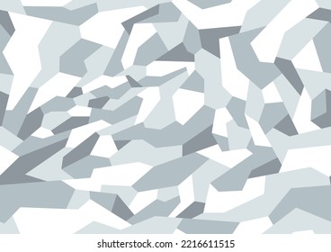 Camouflage geometric seamless pattern. Abstract modern military camo background of polygons for fabric textile and vinyl wrap print. Vector illustration.
