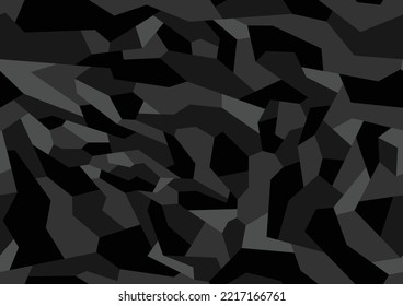 Camouflage geometric seamless pattern. Abstract modern military camo background of polygons for fabric textile and vinyl wrap print. Vector illustration.