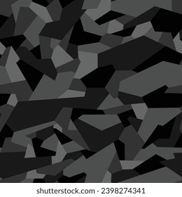 Camouflage geometric seamless pattern. Abstract modern endless military texture for fabric and fashion textile print. Vector background.