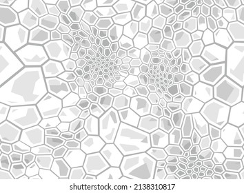 Camouflage geometric seamless pattern hexagonal texture. Abstract military camo polygonal scales endless ornament for army and hunting print. Vector background.