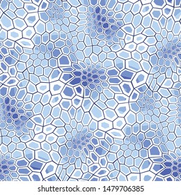 Camouflage geometric seamless pattern texture. Abstract military camo hexagonal scales endless print for army and hunting. Vector background.