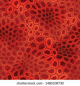 Camouflage geometric seamless pattern texture. Abstract military camo hexagonal scales endless print for army and hunting. Vector background.