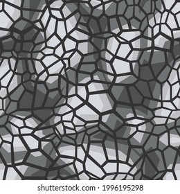 Camouflage geometric seamless pattern texture. Abstract military camo hexagonal scales endless print for army and hunting. Vector background