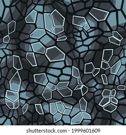 Textura de patrón geométrica sin soldadura de camuflaje. Resumen de escalas hexagonales de camo militar interminables para el ejército y la caza. Fondo del vector